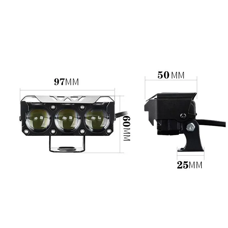 Motorcycle LED Spotlights Drawing 1