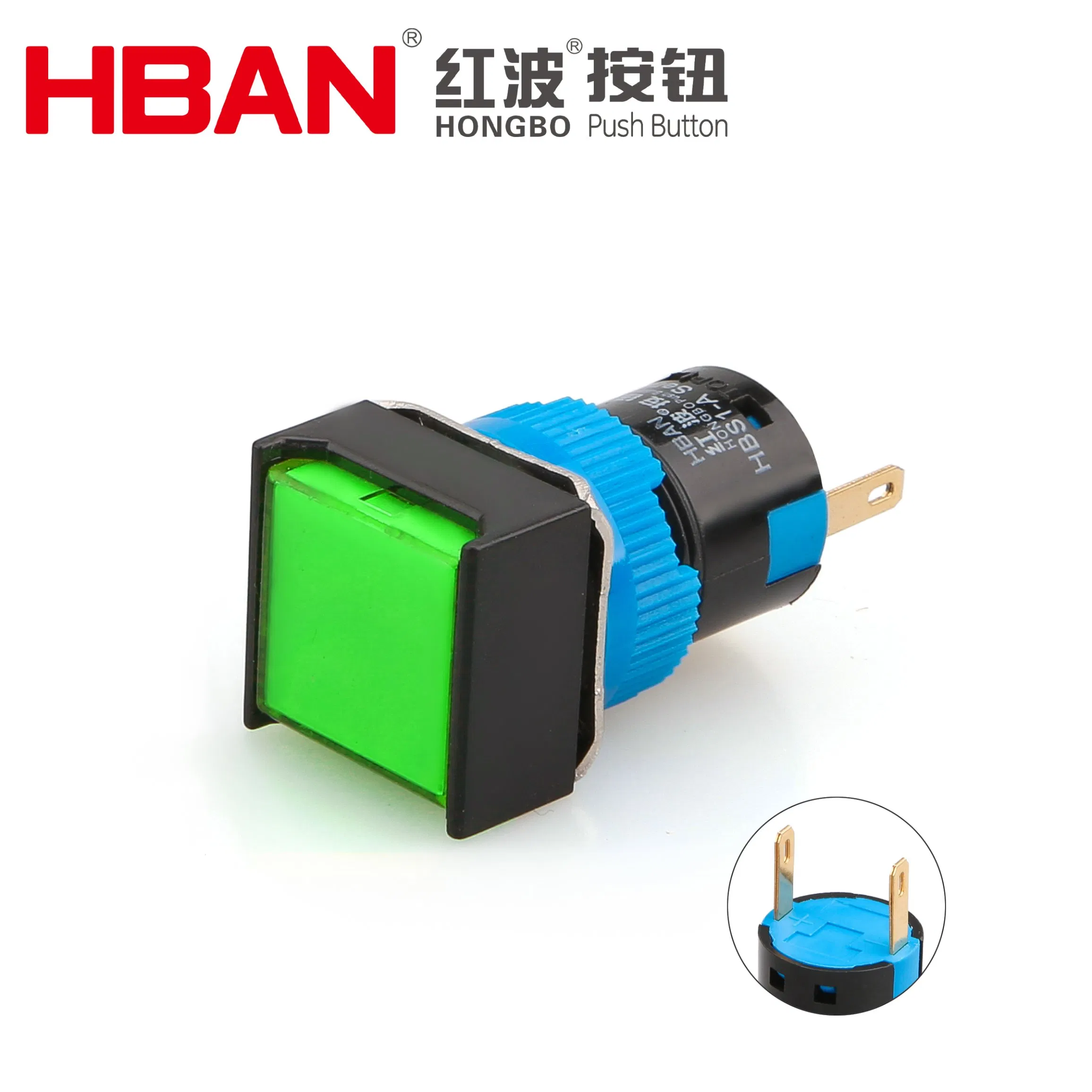 Hban 16mm Plastic Charging Status Indicator Light Greed LED for Electric Vehicle Charging Stations