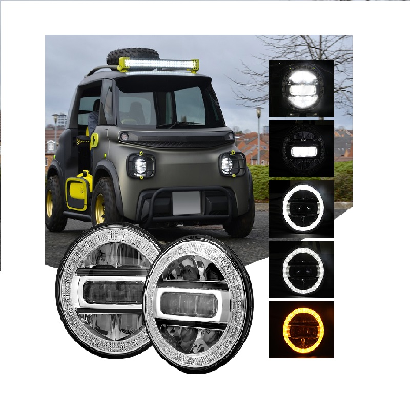 ECE DOT Certification Electric Vehicle Led Headlight Front Lighting Light 5.75" 25W High/Low Beam Led Headlight
