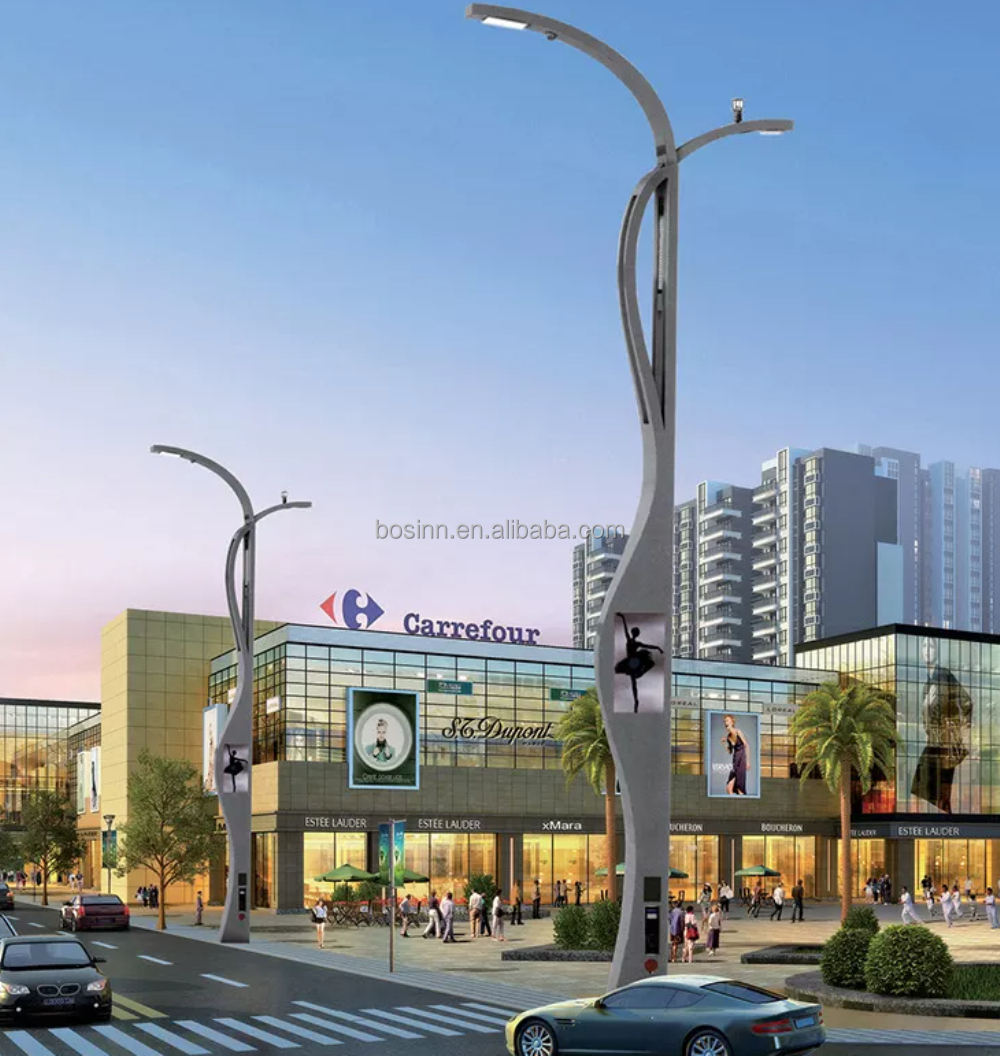 Smart Street Lights Urban Avenue 5g Pole City Brain Road Lamp Intelligent Electric Vehicle Charging Pile Screen Camera