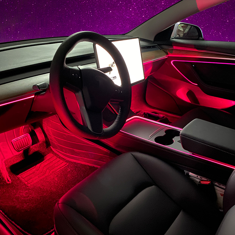 High Quality Auto Lighting System 64 Colors Interior Ambient Light for tesla Model 3