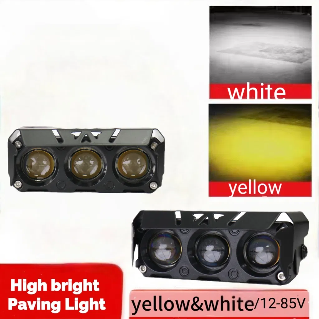 Wholesale 3 Lens Electric Vehicle LED Headlights Motorcycle Scooter Spotlights Three-Wheeled Vehicle Bulb