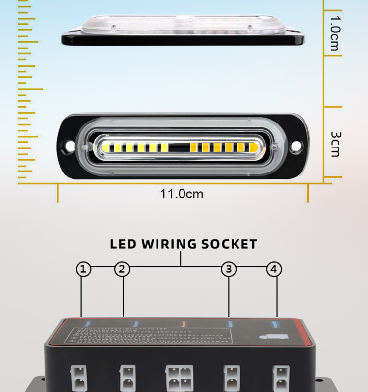 OEM Car Grille Light Wireless Remote Control Waterproof LED Daytime Running Light for Global Vehicle Models Customizable