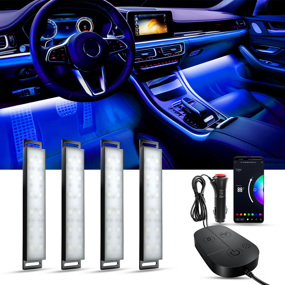 RGB Interior 5050 Decorative LED Strip Light Atmosphere Car Lights With APP Music Wireless Remote Control DC12V