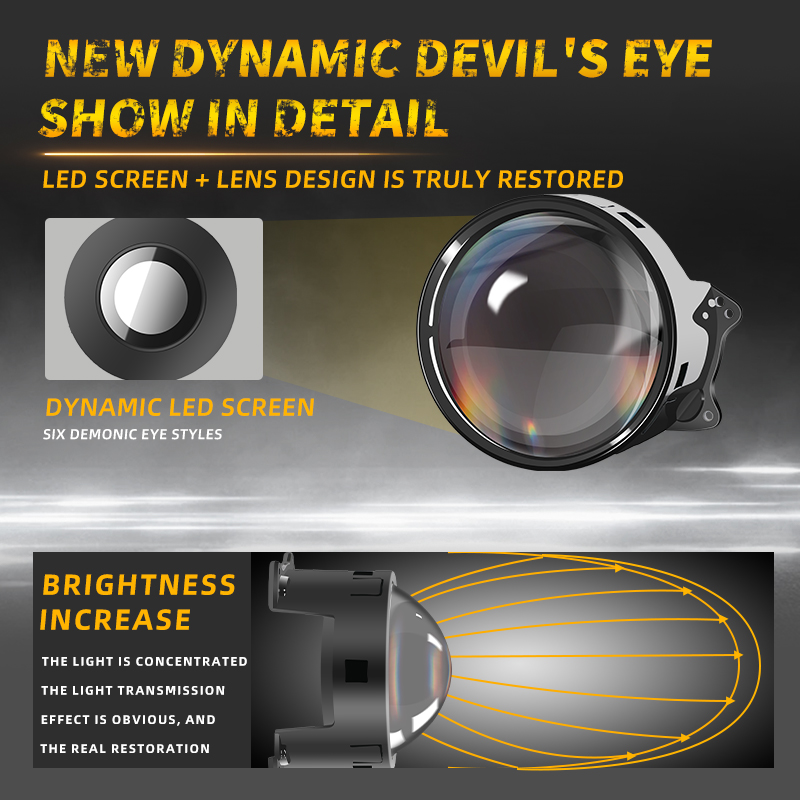 Hot Sales 12V-36V Dynamics 7 Modes Remote Control Demon Eye Car Devil Eyes Headlights System Other Car Light Accessories