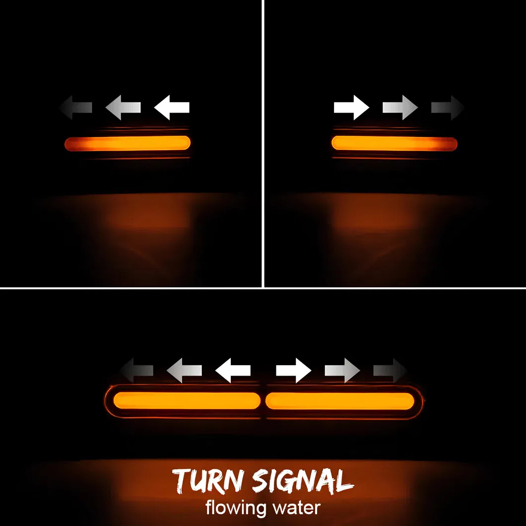 5 Inch LED Motorcycle Universal Tail Light Two Direction Indicator 60LED 12-80V Turn Signal Brake Stop Waterproof for ATV UTV E-Bike