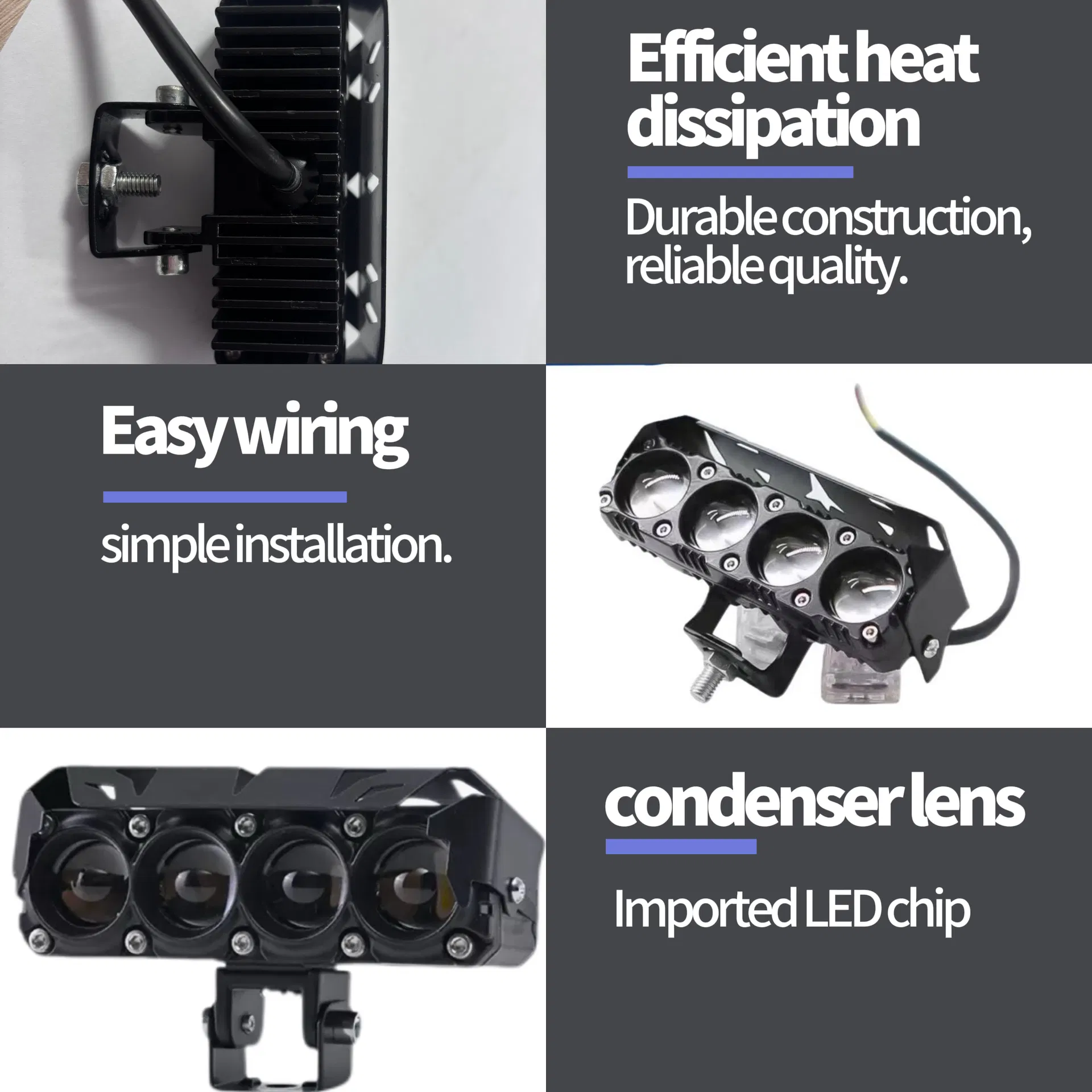 Super Bright 20W LED Light for Electric Scooter IP65 Dustproof