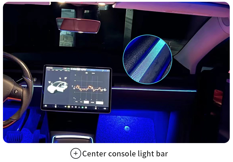 2022 Hot-selling Model Suitable for Tesla Car Interior Environment Laser Engraving Ambient Light