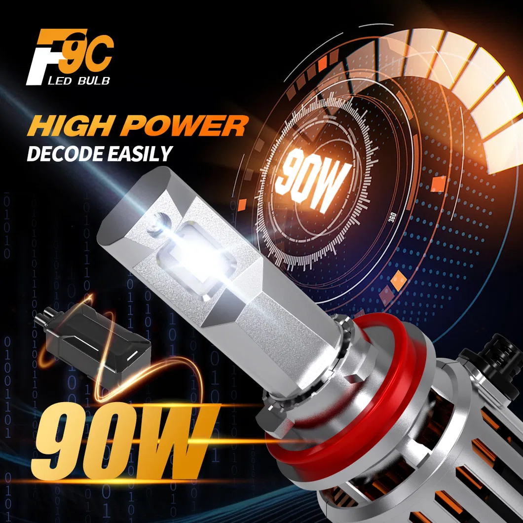 F9c H7 LED Headlight - High-Performance LED Lamp for All Vehicles