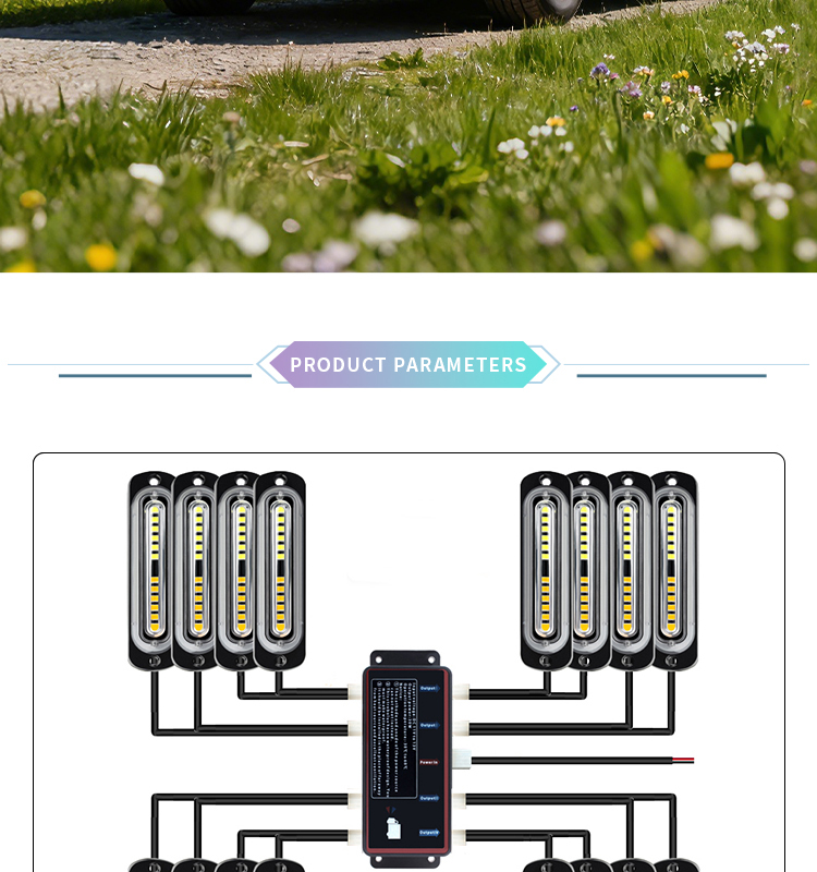 OEM Car Grille Light Wireless Remote Control Waterproof LED Daytime Running Light for Global Vehicle Models Customizable