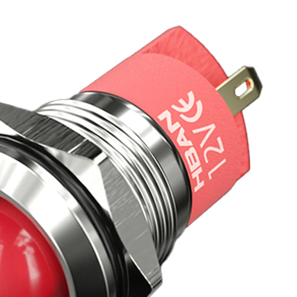 16-25mm Large Plane Metal Pin Terminal Signal Light IP67 with UL Certification