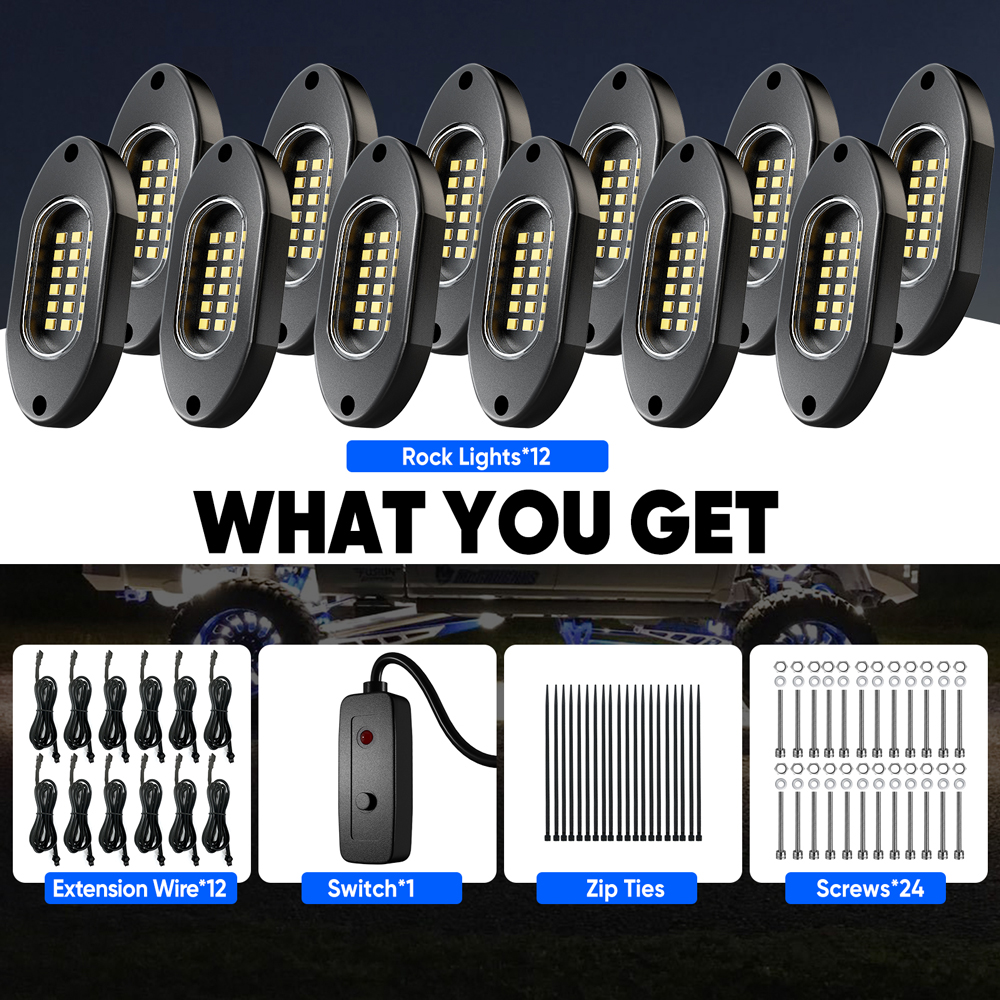 White LED Rock Light Components