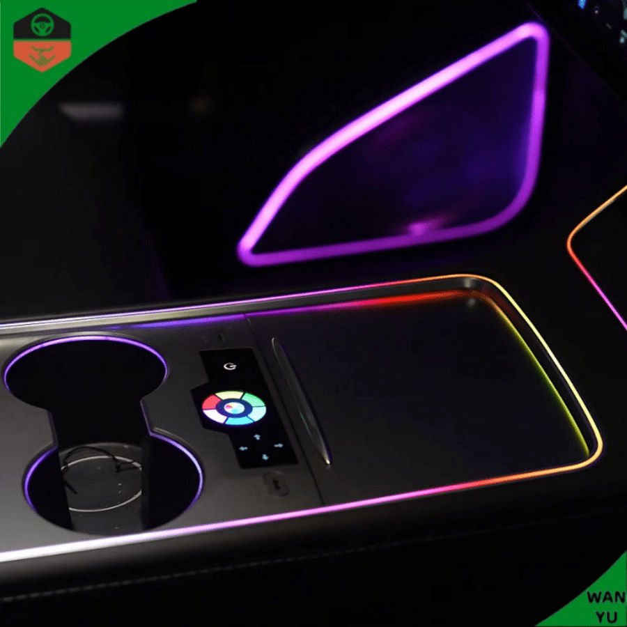 Premium Car Interior Ambient Lights for Tesla Model 3 / Y APP Remote Control Dream Color Atmosphere Lamp