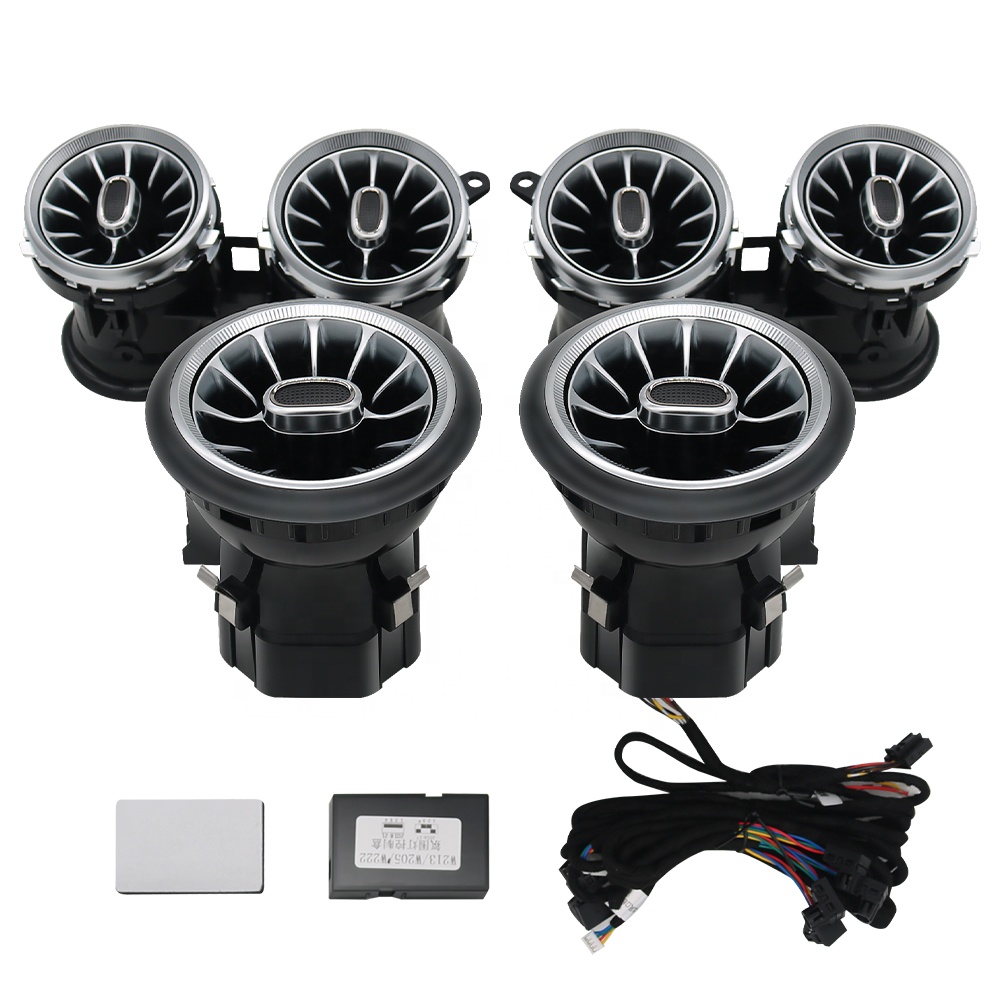 64 Colors Turbine Air Vent Air Outlet Multicolor Ambient Light for Mercedes-Benz E-class W213 E-coupe W238