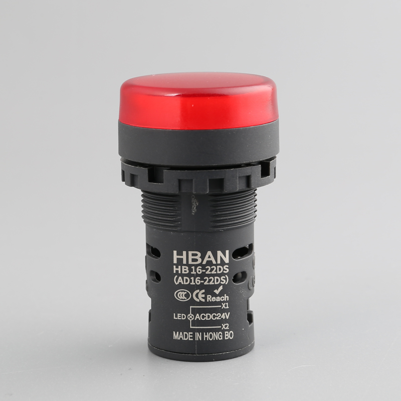 Hban 22mm Red Plastic LED Lamp Signal Indicator Light for Safety Signaling