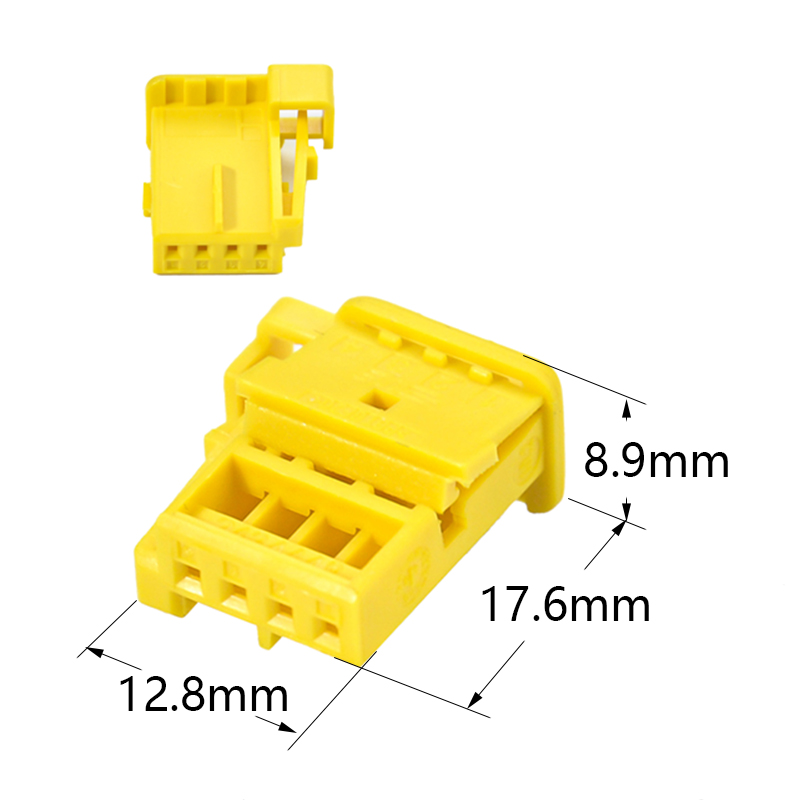 1379029 4Pin Copper Automotive Door Ambient Light Connector Nylon Sealed Pre-Crimped Harness RGB Mood Lighting Plug PA66 GF25