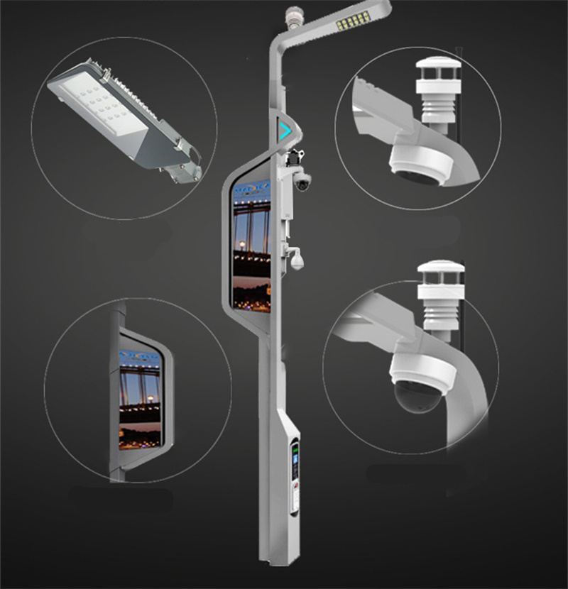 Wholesale Multi Function LED Smart Road Lighting Pole Intelligent WiFi Street Lamp EV Charging Station Street Lamp