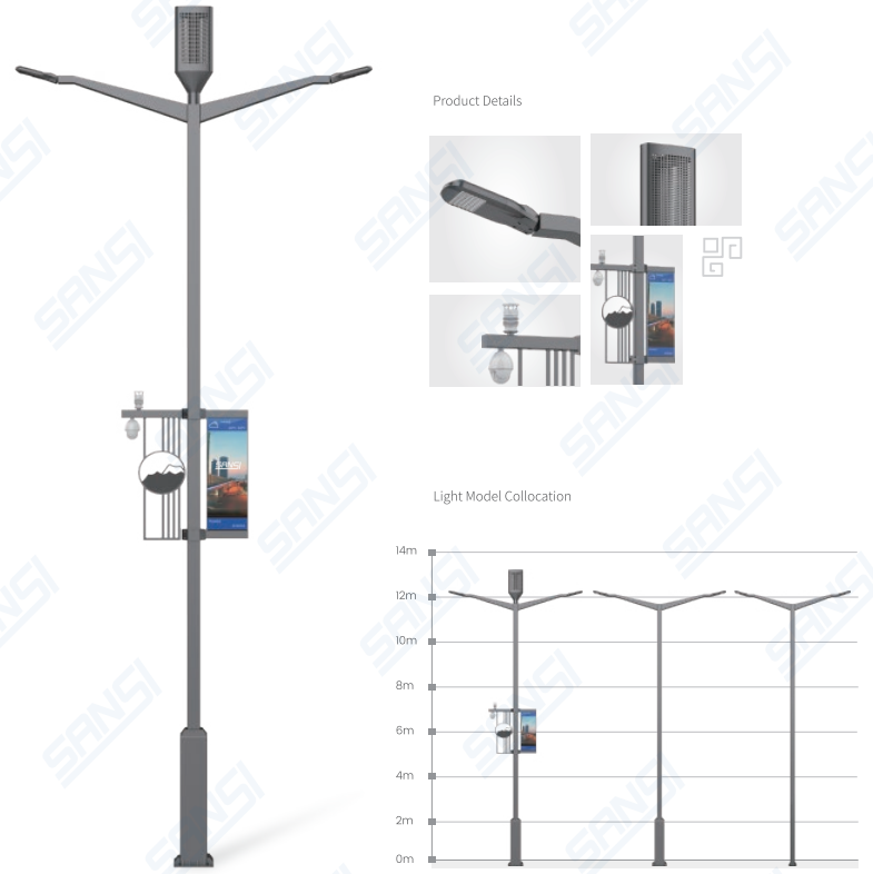 Hot Sell LED Smart Road Lighting Pole Intelligent WiFi Street Lamp EV Charging Station Street Lamp with Camera