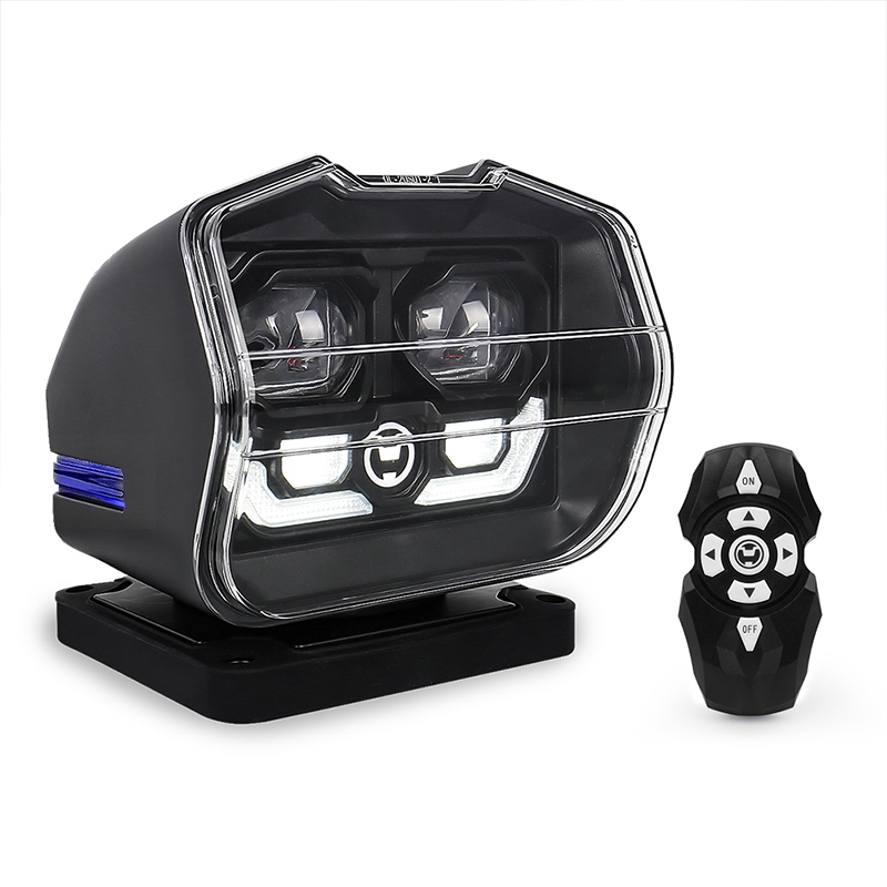 OVOVS 60W 360 Degree Remote Control 360 Led Search Lights for Boat Marine Truck Off Road SUV