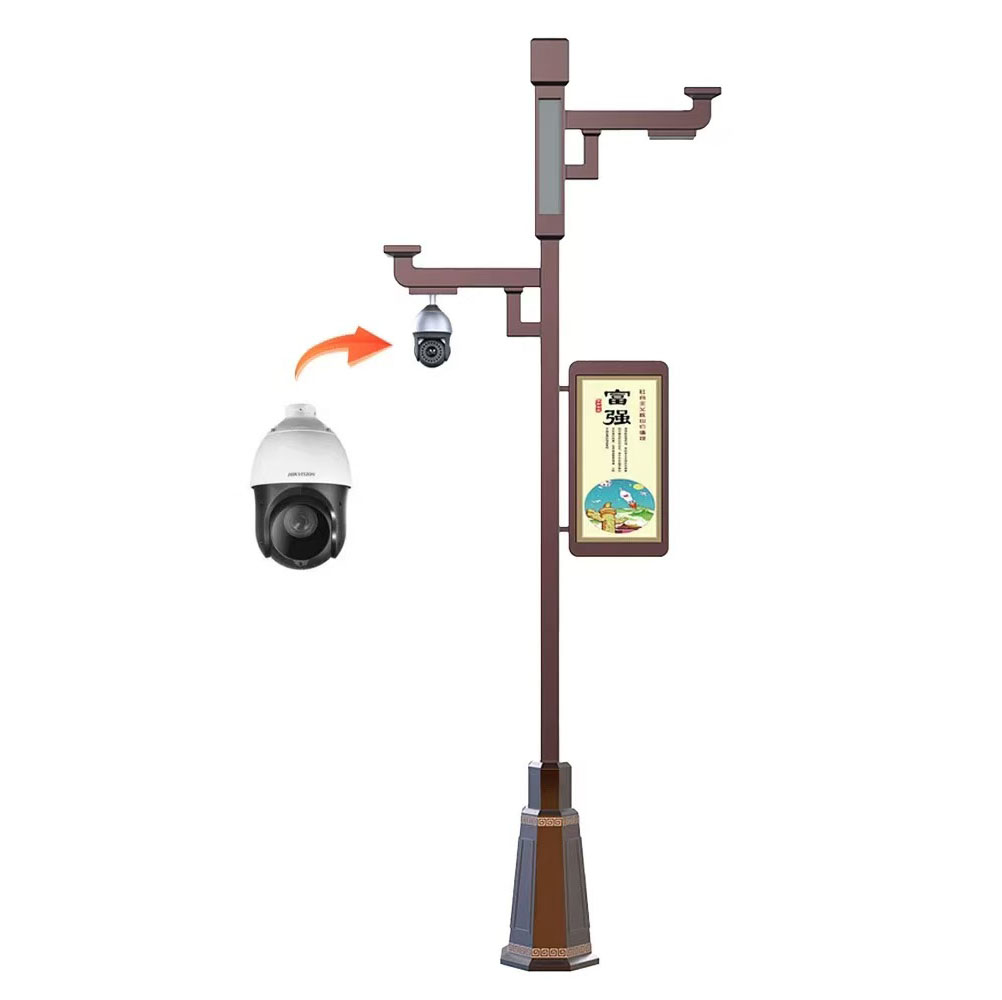 Smart Street Lamp Smart Lamp Pole with Security Monitoring Electric Car Charge for Smart City Outdoor Smart Lighting