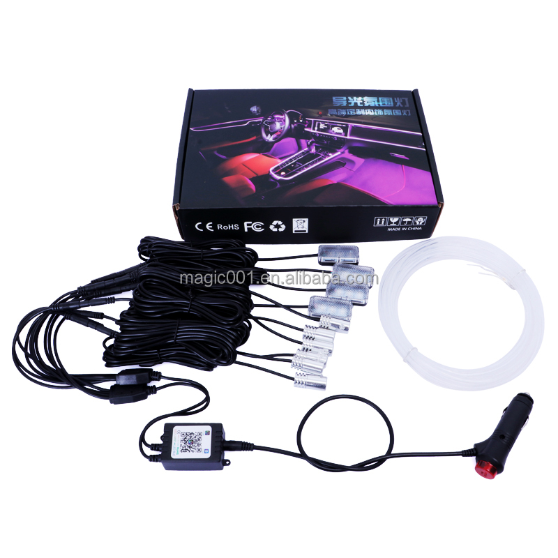6 normal lights+4 foot lights with cigarette lighter