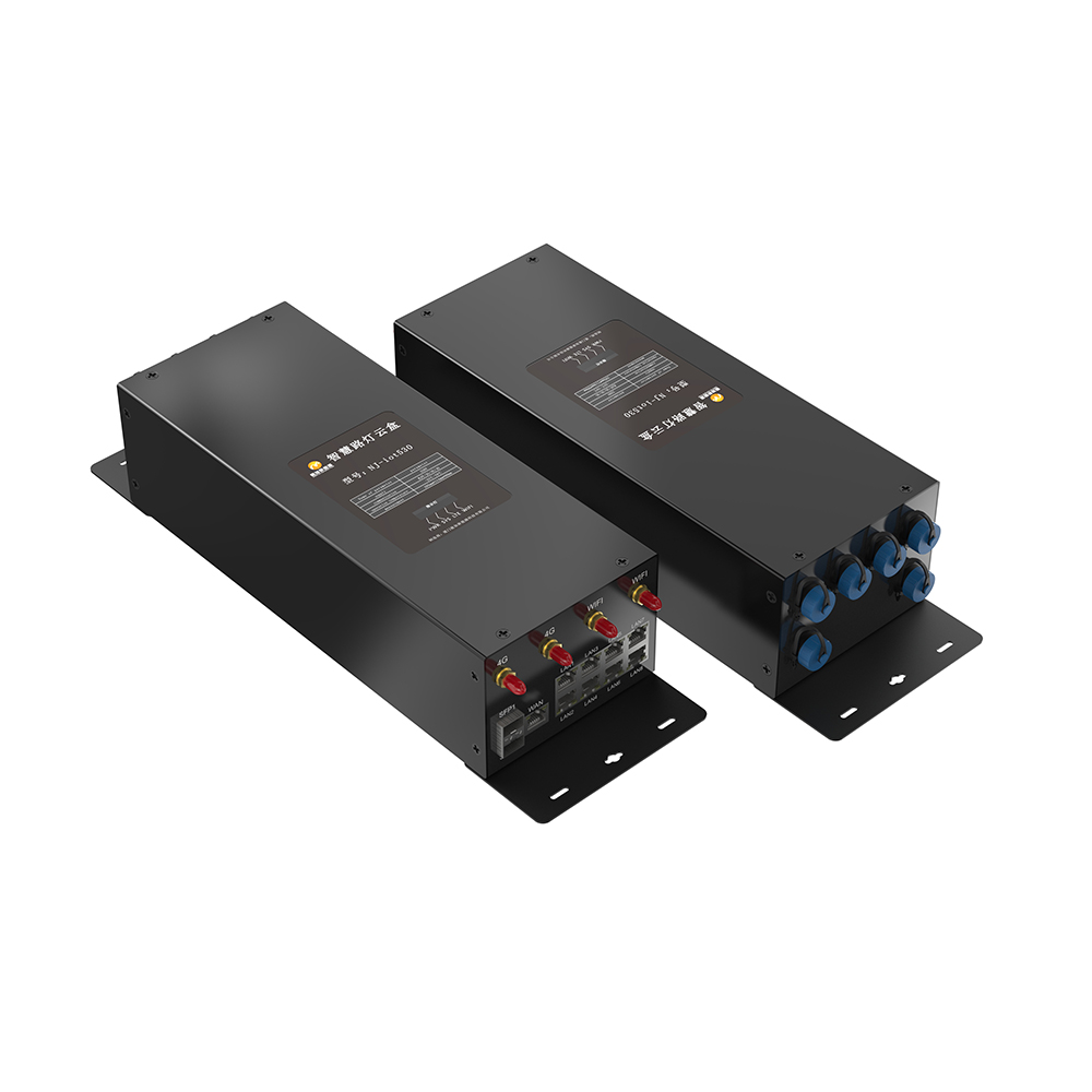 Smart LED Street Lamp for Equipped with Intelligent Monitoring EV Charging Station and Internet Connected Display Panel