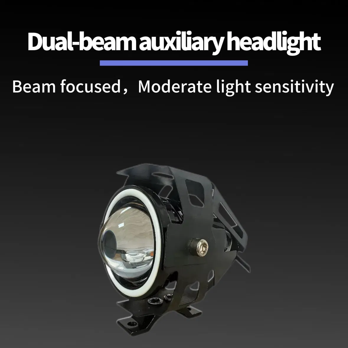 High Power Universal LED Modified Light with Angel Eye Flash for Motorcycle & E-Bike