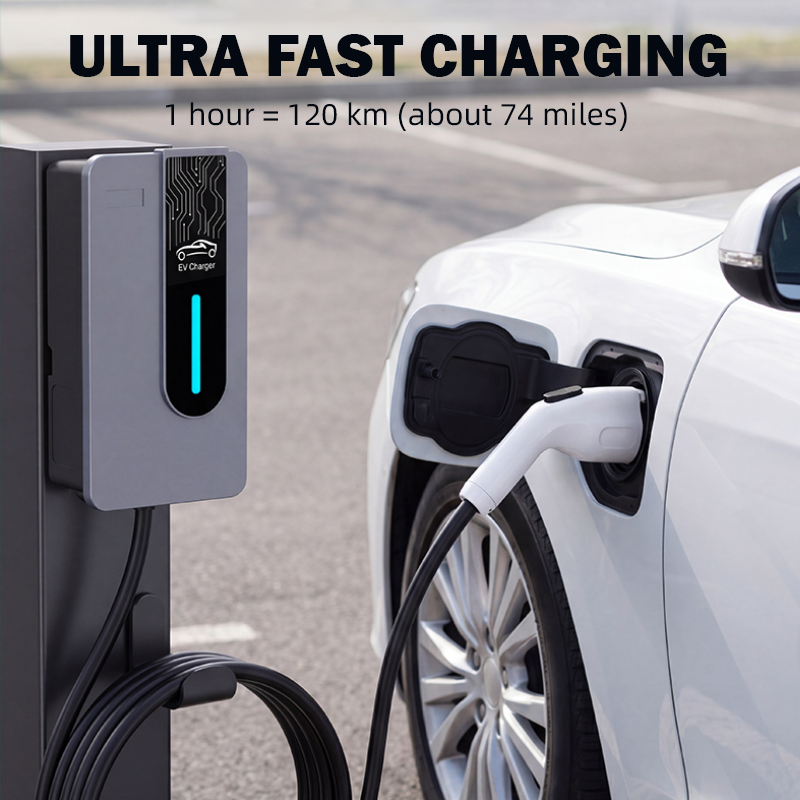7KW 32A Single Phase GB/T Smart Wall Mounted Home EV Charger APP Managed Charger with Indicator Lamp IP54 Dustproof &amp; Waterproof