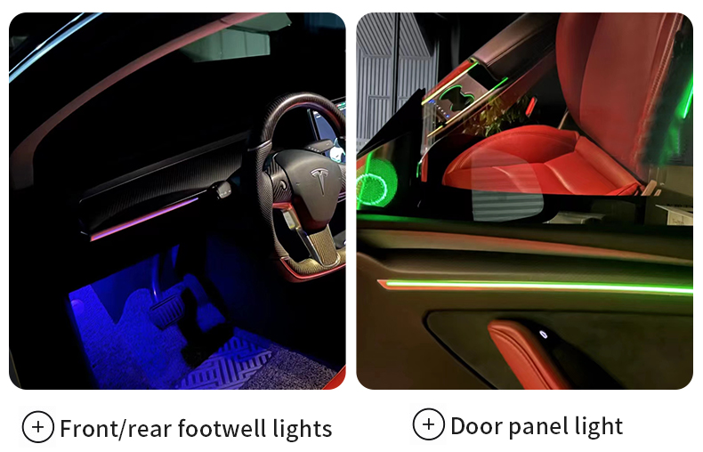 2022 Hot-selling Model Suitable for Tesla Car Interior Environment Laser Engraving Ambient Light