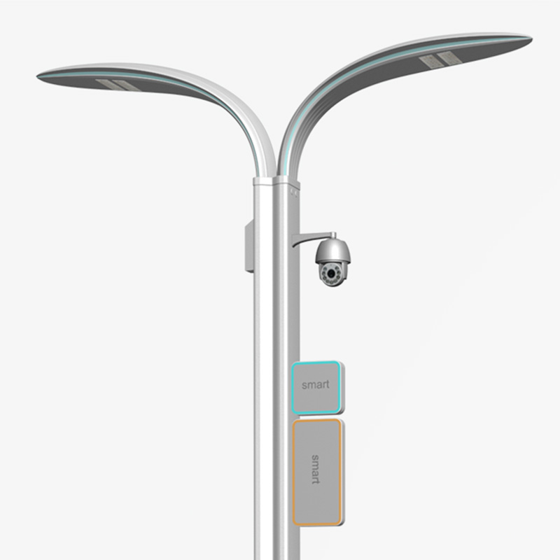 Smart LED Street Light Pole with Camera WiFi Control &amp; EV Charging Station IP65 Rated for City Outdoor Road Lighting Projects
