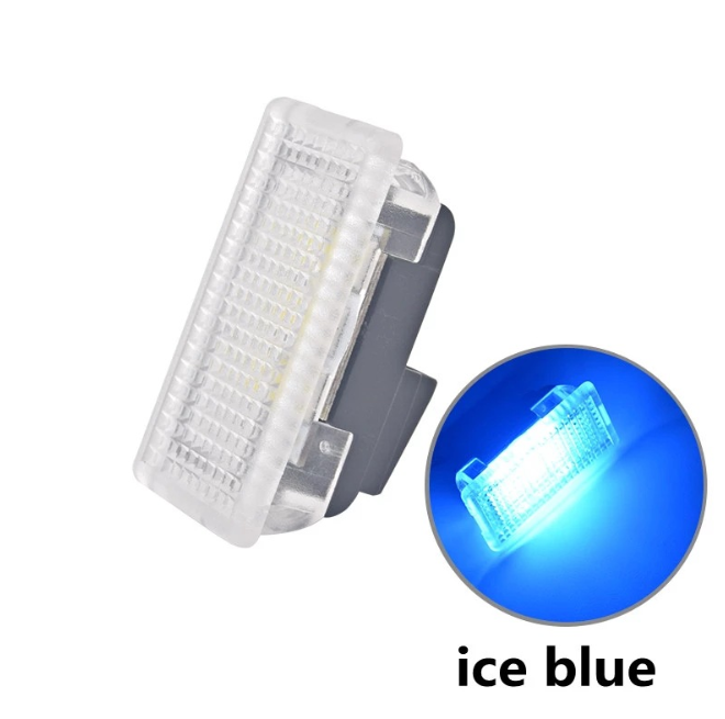 Tesla LED footwell light module close-up