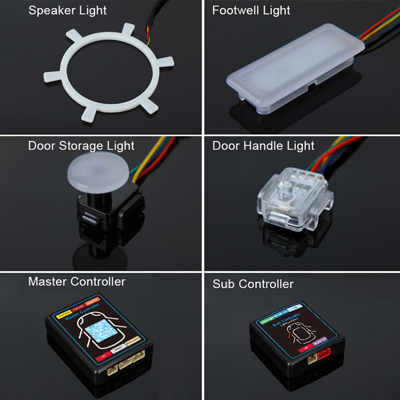 Welcome Custom Ambient Lighting Easy Install 22 In 1 Symphony Universal Car Interior RGBIC LED Ambient Strip Light Kit For Car
