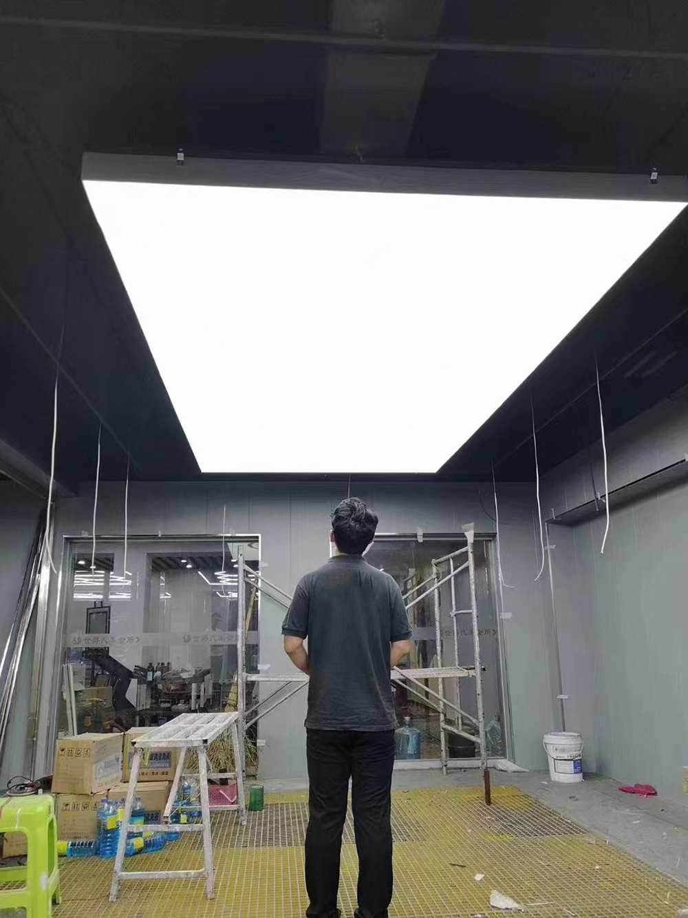 Customized Ceiling Soft Film Lamp Oversized Car Led Slim Light Box For Auto 4S Repair Shop