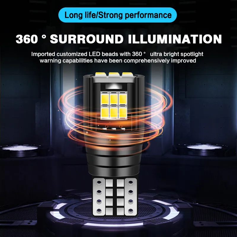 High-Performance LED Side Marker Light T10 18 SMD 2016 Chips
