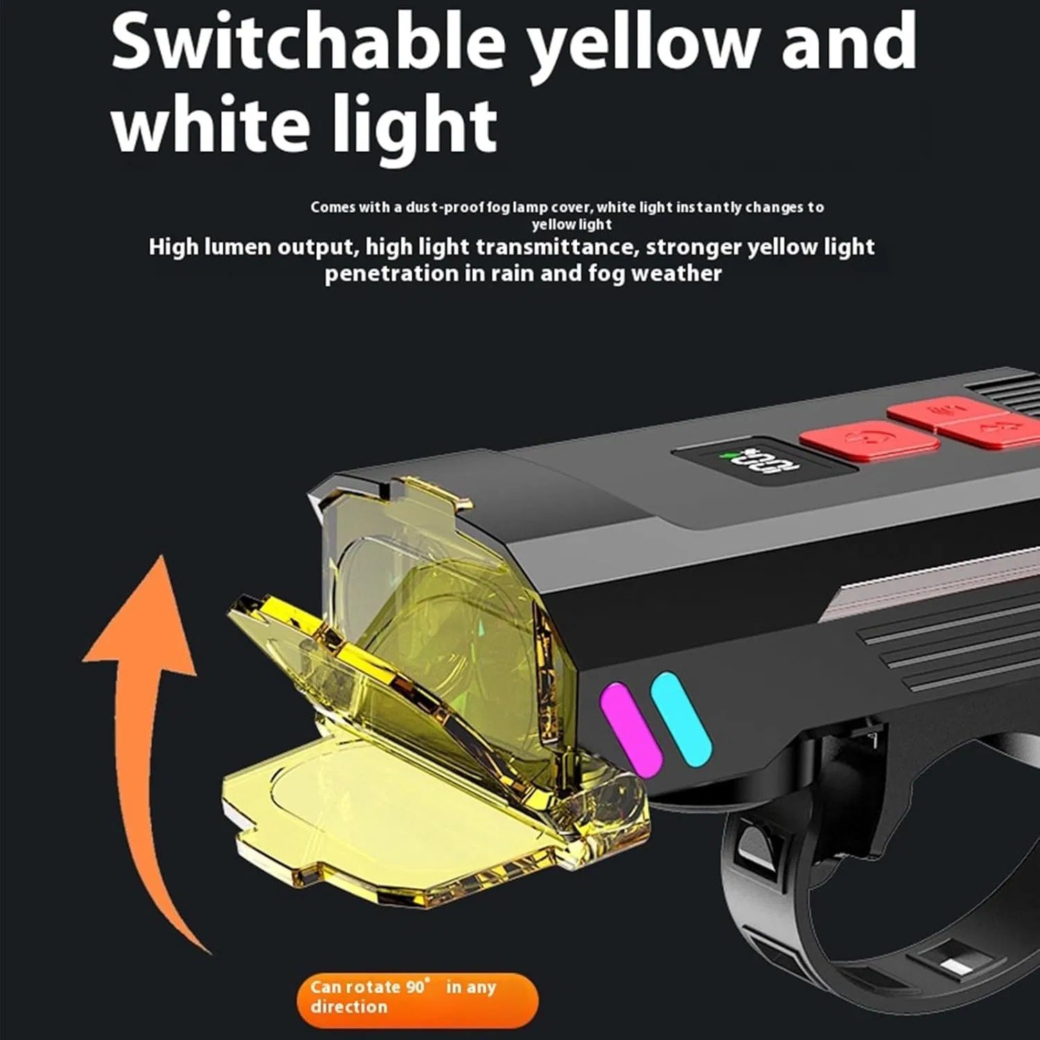 Front and Back Bike Lights - with Horn Waterproof Rechargeable Multis Modes, Front Rear Mountain Bike Lights for Adult Men Women Scooter E-Bike Mountain Road
