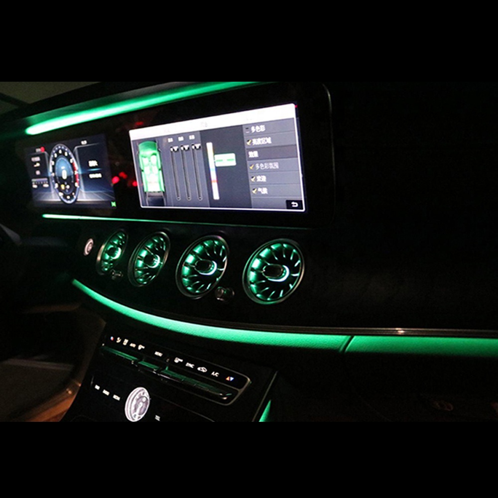 64 Colors Turbine Air Vent Air Outlet Multicolor Ambient Light for Mercedes-Benz E-class W213 E-coupe W238
