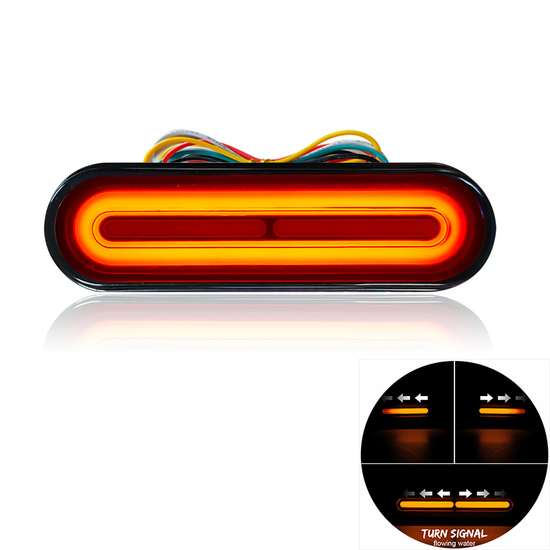 5 Inch LED Motorcycle Universal Tail Light Two Direction Indicator 60LED 12-80V Turn Signal Brake Stop Waterproof for ATV UTV E-Bike