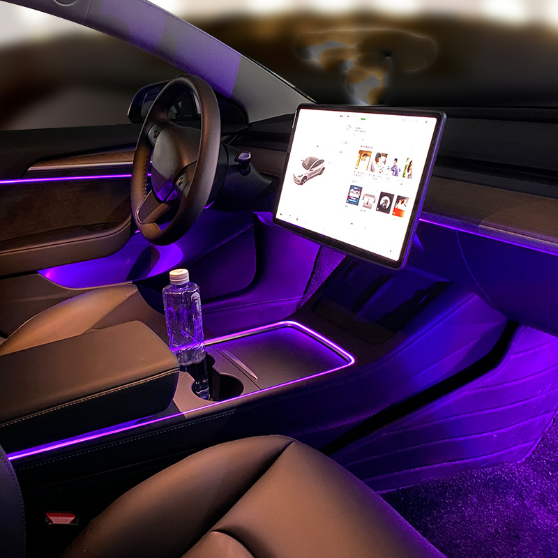 High Quality Auto Lighting System 64 Colors Interior Ambient Light for tesla Model 3