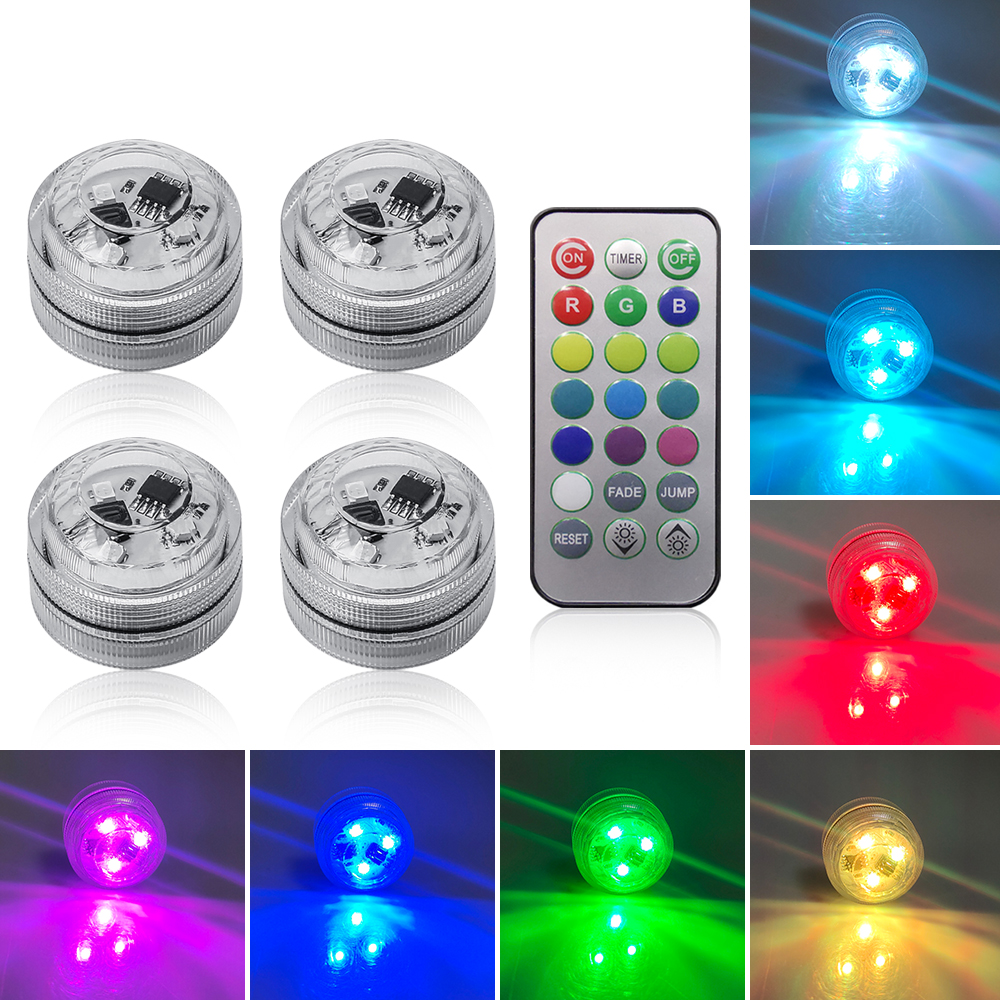 PEL Portable Mini Led Atmosphere Light Auto Wireless Ambient Lamp RGB Remote Control 12V Car Roof Bulb Car Interior Light