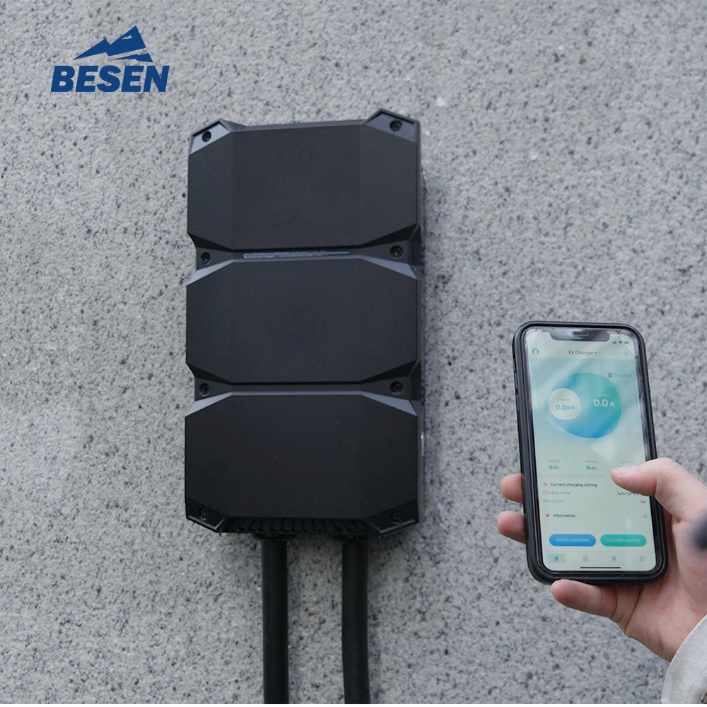 Manufacturer Smart 9.6kw 40A Ev Charger Station Type2 Home Wallbox LED Light