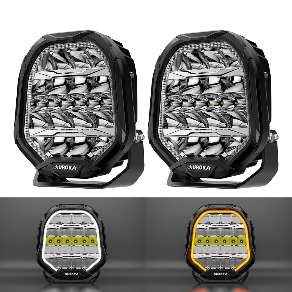 New Arrival Aurora 9 Inch Off Road Lights Amber Car Auto Off Road Lights Round Led Driving Light