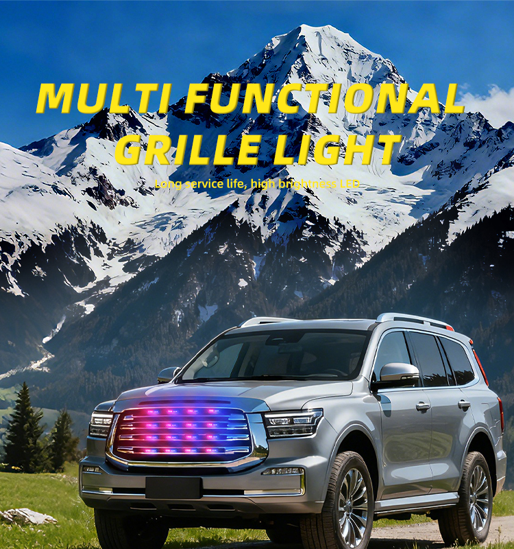 OEM Car Grille Light Wireless Remote Control Waterproof LED Daytime Running Light for Global Vehicle Models Customizable