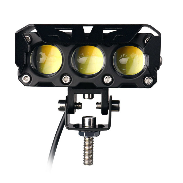 External Electric Vehicle Headlight 3 Lens Led Custom Parts Assembly Offroad Universal Car Modification Front Led
