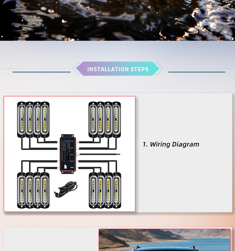 OEM Car Grille Light Wireless Remote Control Waterproof LED Daytime Running Light for Global Vehicle Models Customizable