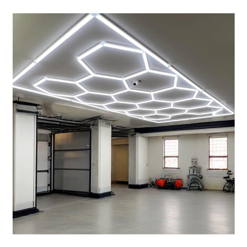 Factory Sold Commercial Grade Honeycomb Hexagon LED Lights Ideal for Workshop Garage and Car Detailing Shop Lighting
