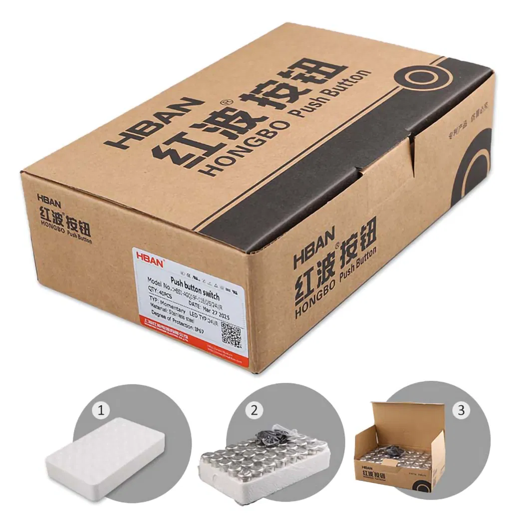 Packaging method of plastic indicator lights