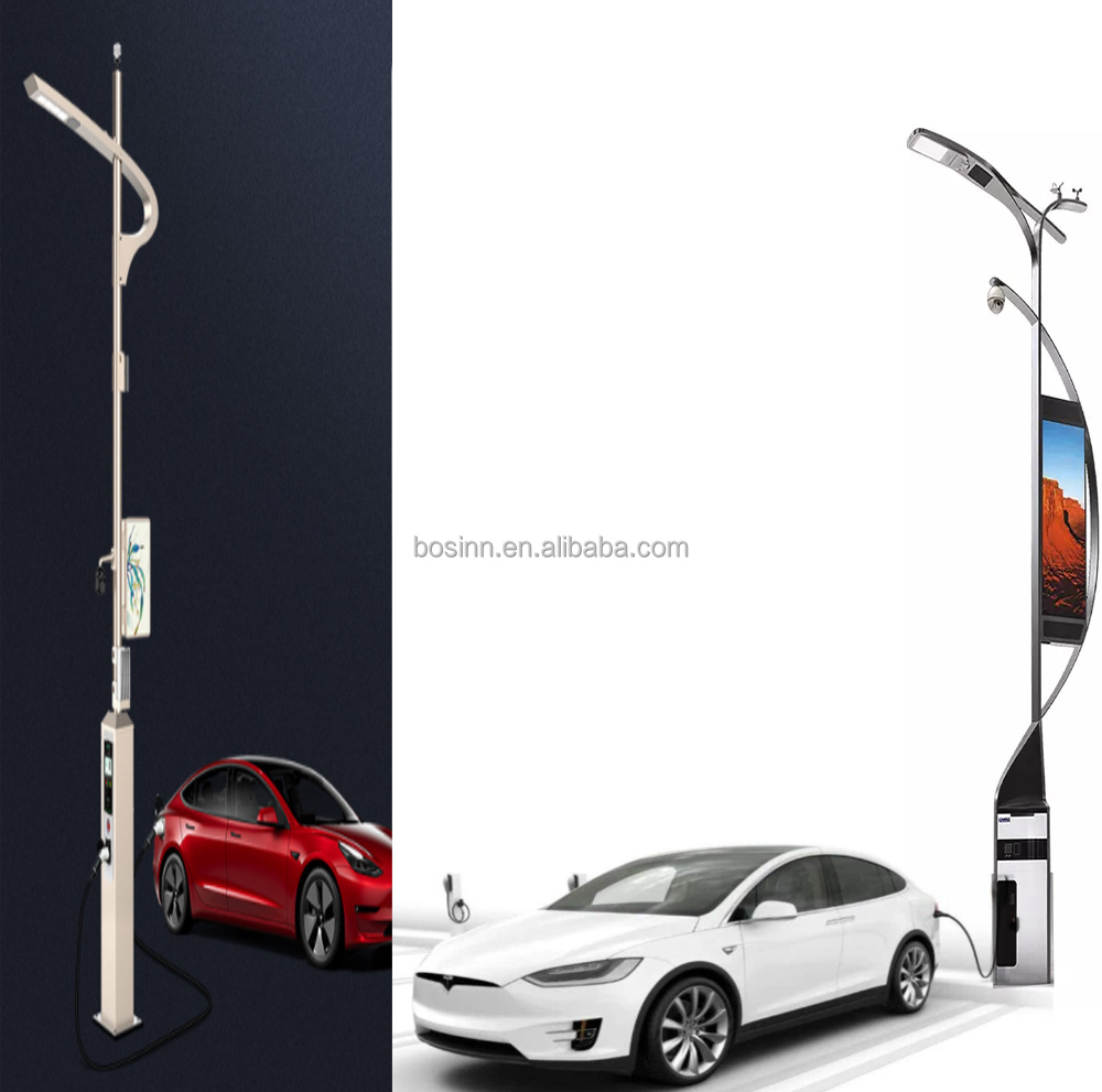 Smart Street Lights Urban Avenue 5g Pole City Brain Road Lamp Intelligent Electric Vehicle Charging Pile Screen Camera