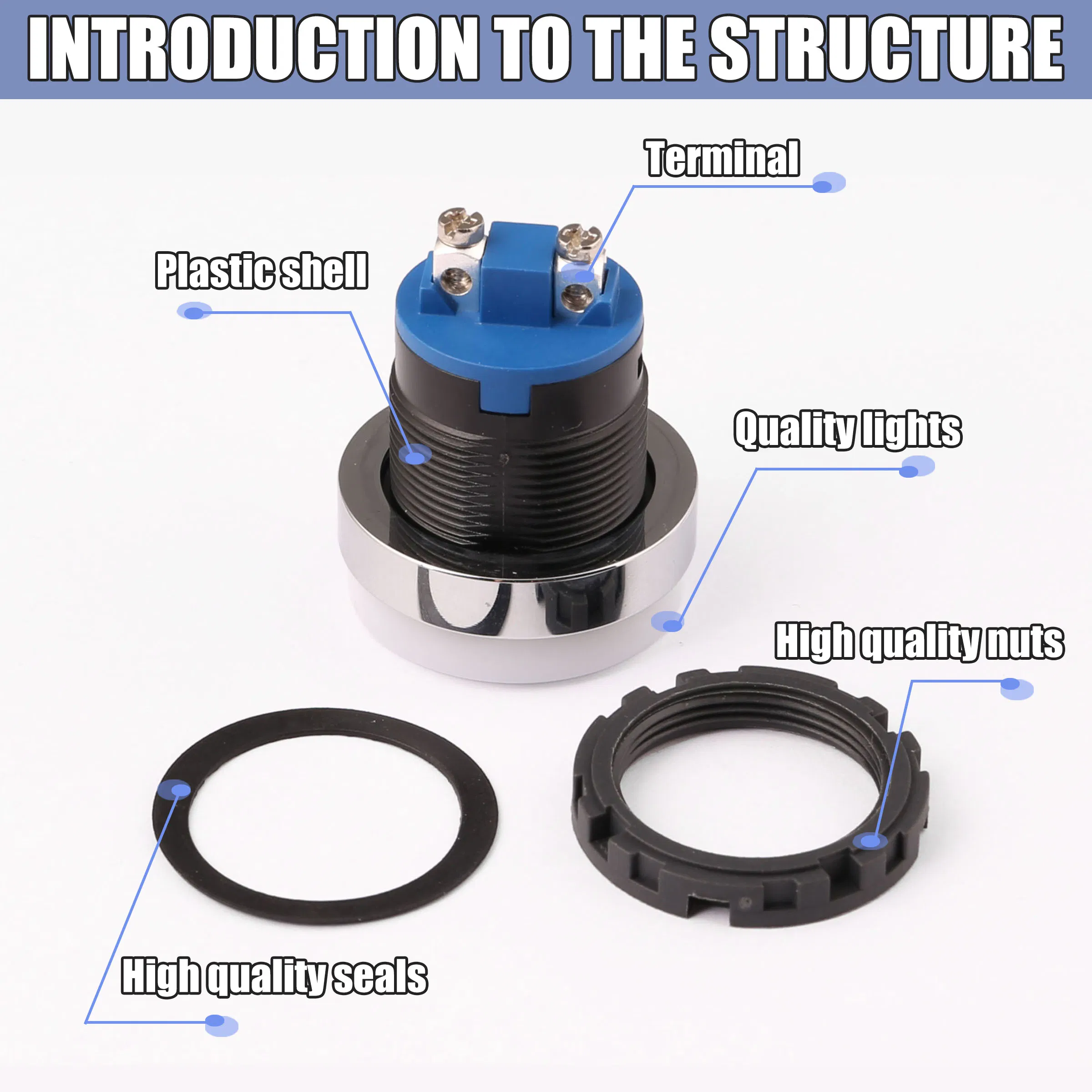 22mm Waterproof and Explosion-Proof High Brightness Signal Indicator Light for Traffic Signals