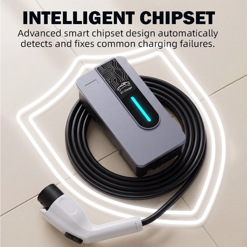 7KW 32A Single Phase GB/T Smart Wall Mounted Home EV Charger APP Managed Charger with Indicator Lamp IP54 Dustproof &amp; Waterproof