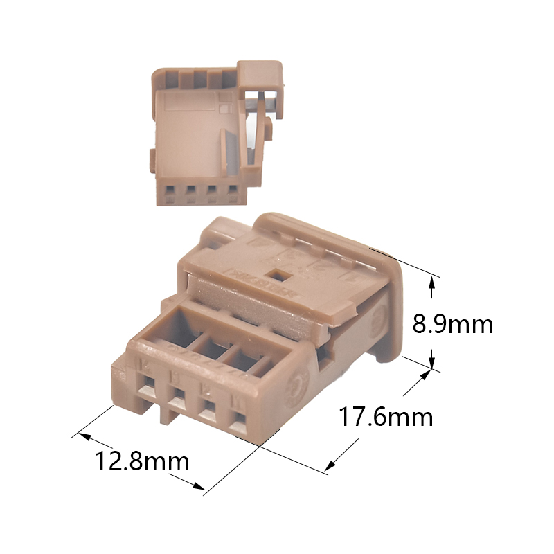 1379029 4Pin Copper Automotive Door Ambient Light Connector Nylon Sealed Pre-Crimped Harness RGB Mood Lighting Plug PA66 GF25